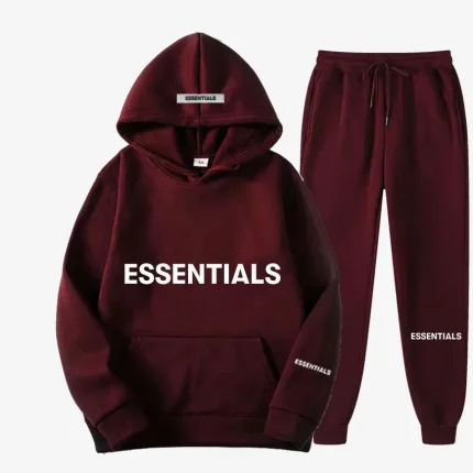 yishan maroon essentials tracksuit